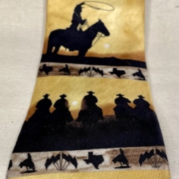 Yellowstone Cowboy Sunset Riders Ralph Martin Tru-West Rockmount Ranch Wear TIE - Picture 2 of 10